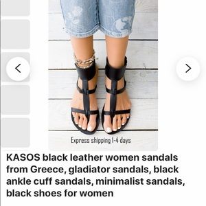 NWT gladiator sandals made in Greece